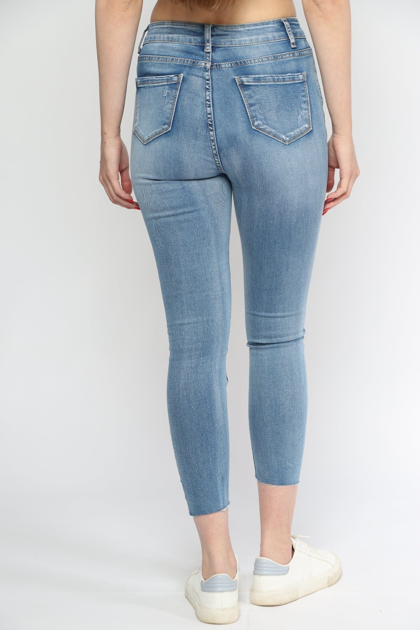 ميكا بنطلون جينز بخصر مرتفع سكيني طويل نسائي