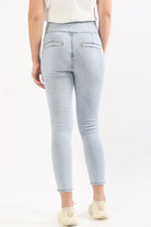 ميكا بنطلون جينز هاي ويست سكيني مقطع طويل نسائي