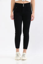 ميكا بنطلون جينز سكيني هاي ويست بزرارين طويل نسائي