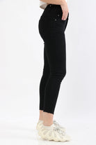 ميكا بنطلون جينز سكيني هاي ويست بزرارين طويل نسائي