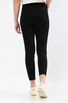 ميكا بنطلون جينز سكيني هاي ويست بزرارين طويل نسائي