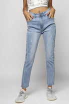 ميكا بنطلون جينز بوي فريند طويل نسائي