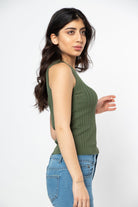 ميكا بلوزة مضلع كت قصير نسائي