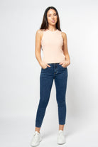 ميكا بلوزة مضلع كت قصير نسائي