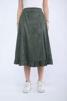 ميكا تنورة ميدي شمواه سادة بكشكش في الذيل