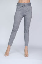 ميكا بنطلون طويل ليقنز بحزام نسائي