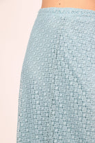 ميكا تنورة ميدي سهرة دانتيل وبوليستر مفتوحة من الأمام