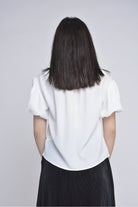 ميكا بلوزة بأكمام قصيرة بوليستر سادة