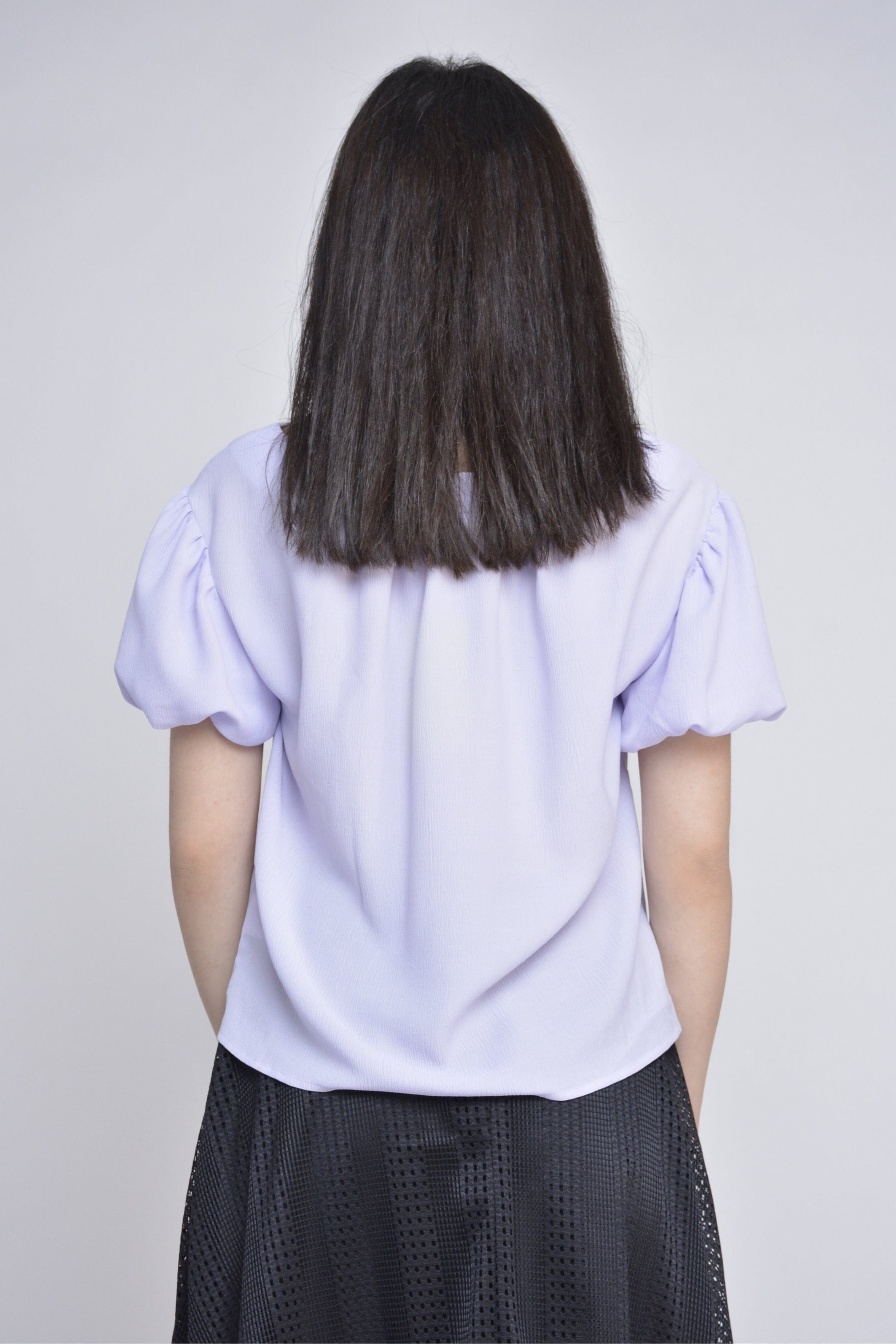 ميكا بلوزة بأكمام قصيرة بوليستر سادة