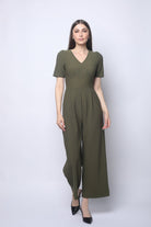 ميكا جمبسوت مفتوح سبعة مخصر سادة كم قصير بنطال واسع طويل نسائي