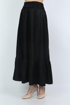 ميكا تنورة طويلة هاي ويست منفوشة مكشكشة من أسفل نسائية