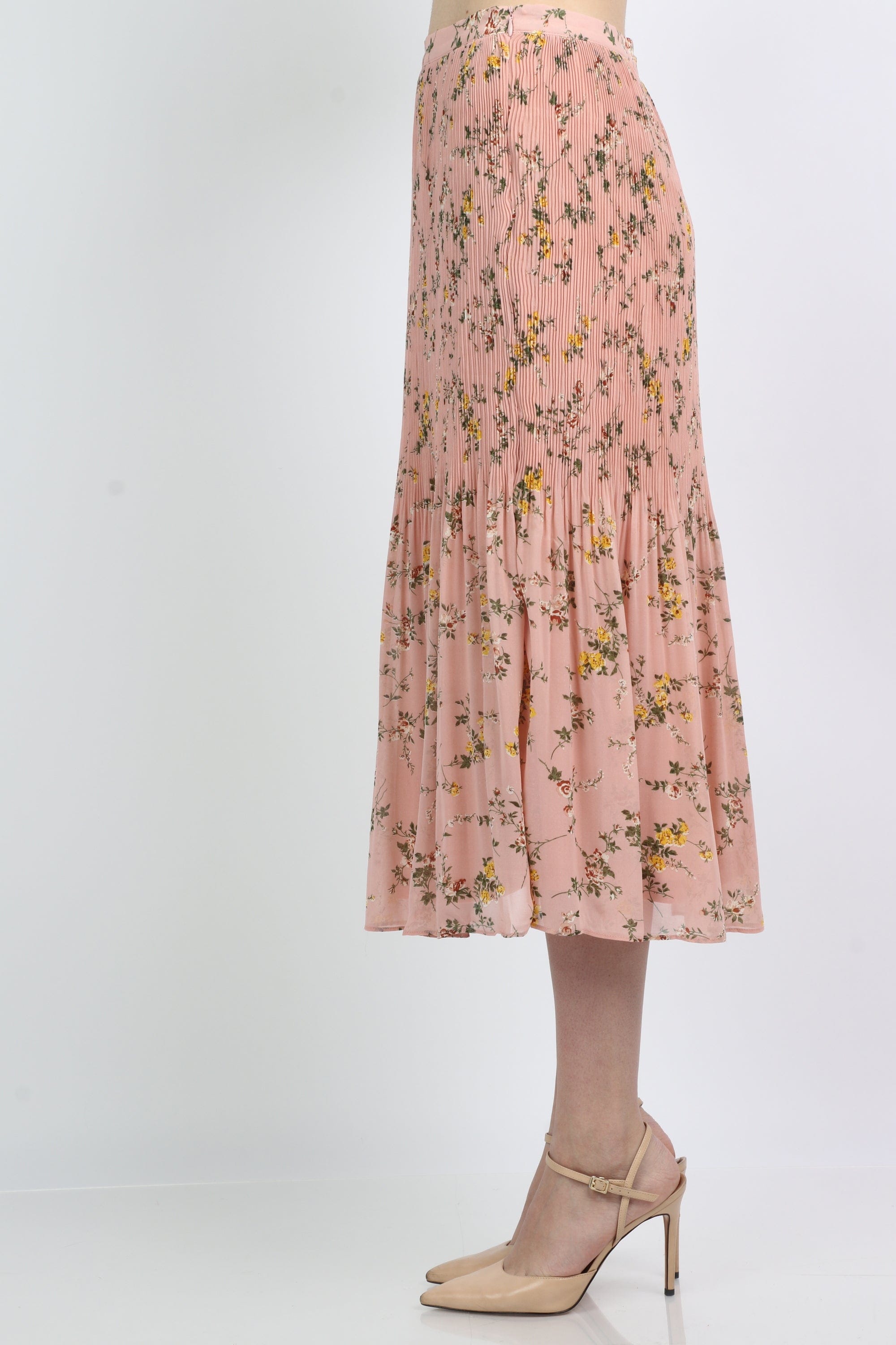 ميكا تنورة ميدي مشجرة بليسية