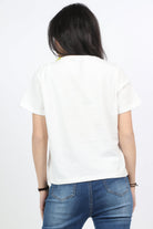 ميكا بلوزة قطن رقبة دائرية نص كم نسائي