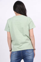 ميكا بلوزة قطن كم قصير نسائي