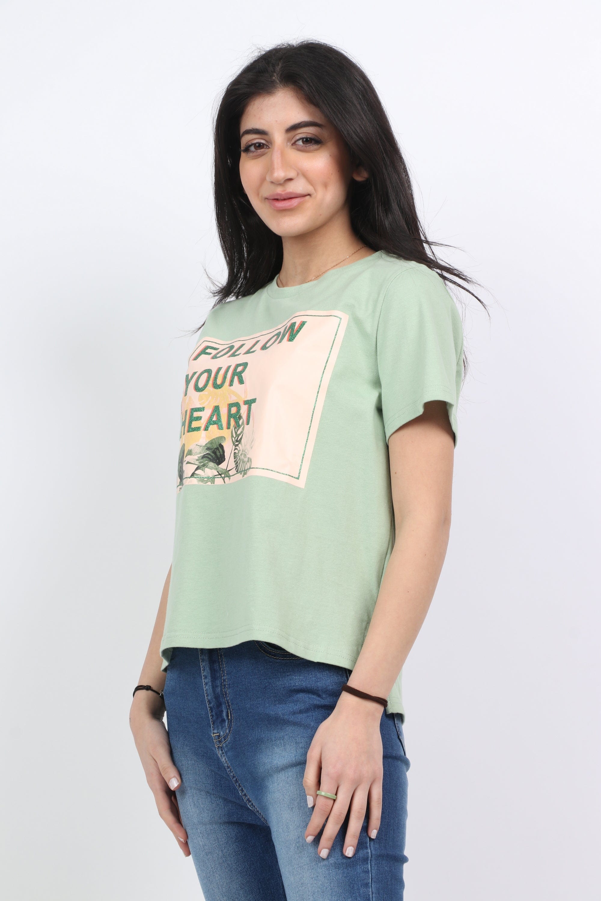 ميكا بلوزة قطن كم قصير نسائي