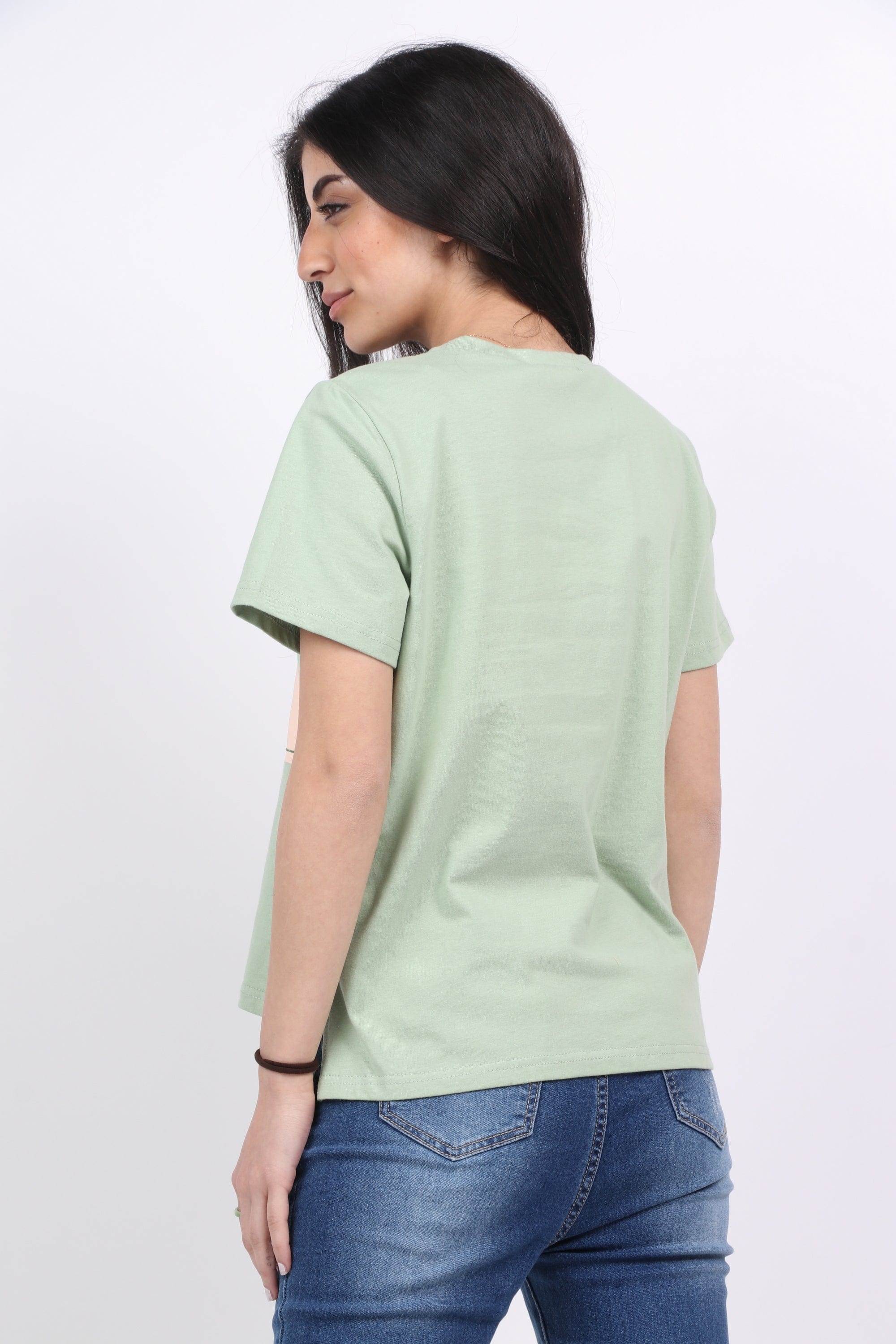 ميكا بلوزة قطن كم قصير نسائي