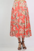 ميكا تنورة ميدي مشجرة بيليسيه مزينة بكشكش من الجانبين