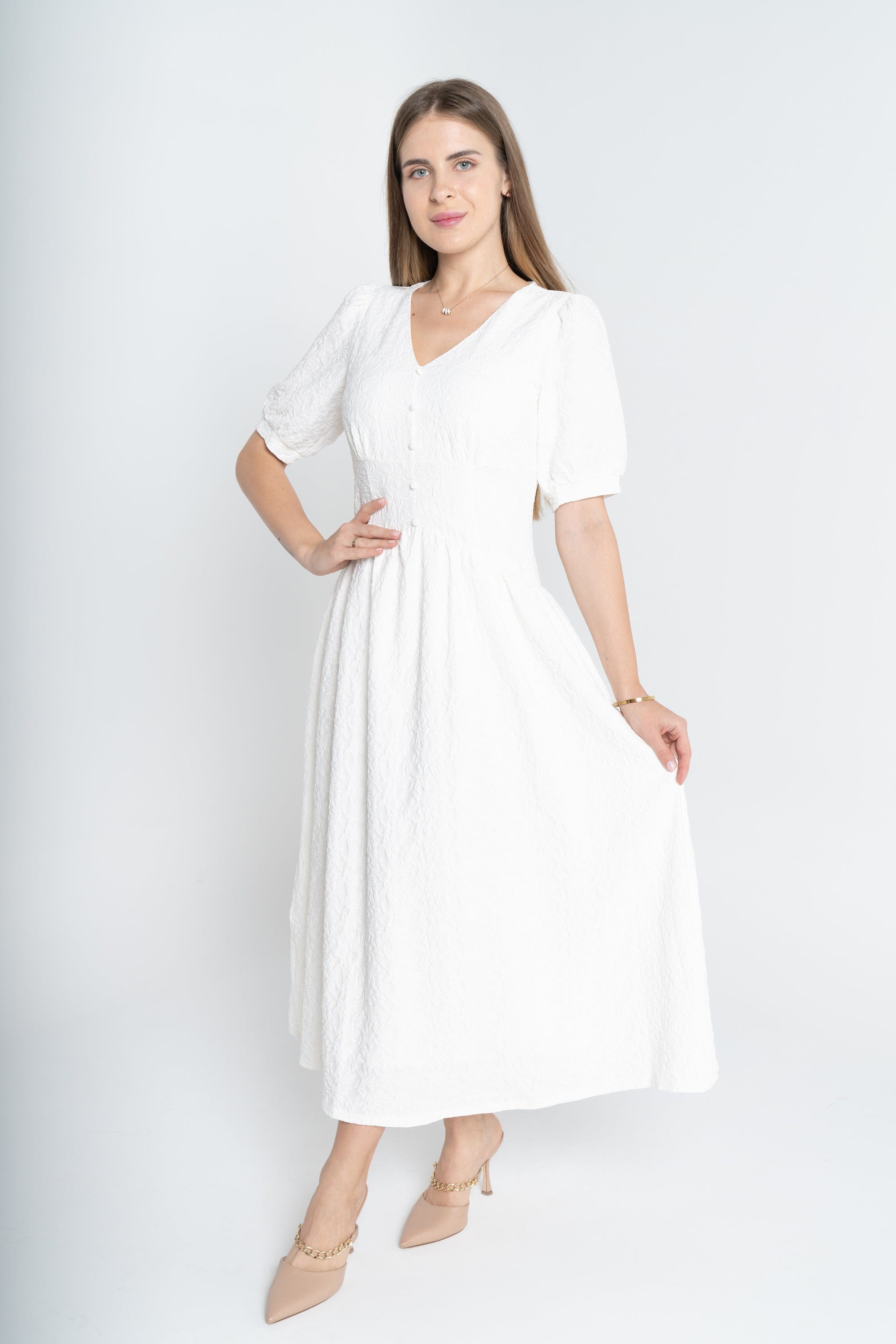 women's a line white dress White A Line Dresses