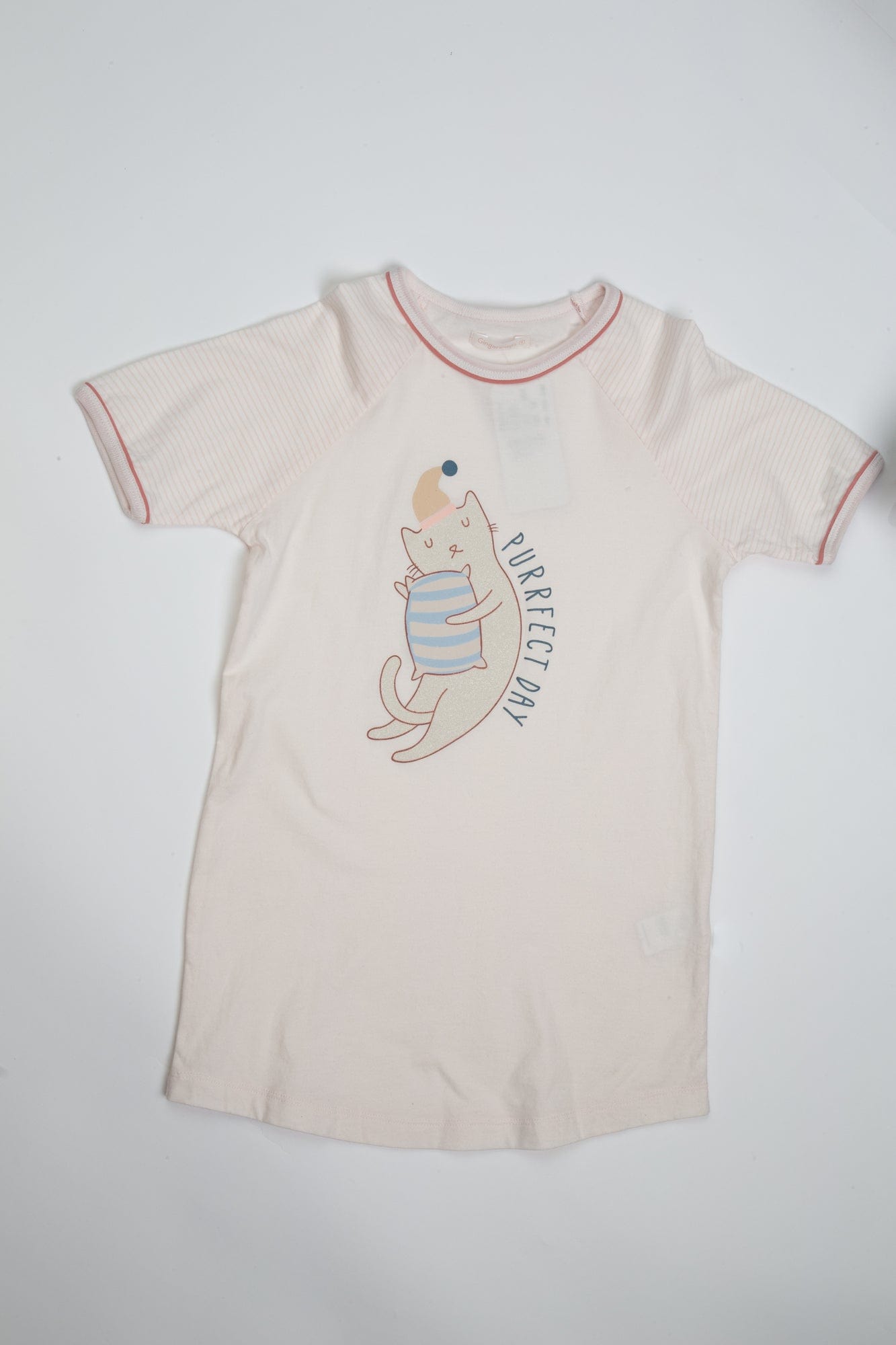 جينجرسنابس بيجامة مطبوعة نص كم بناتي وردي