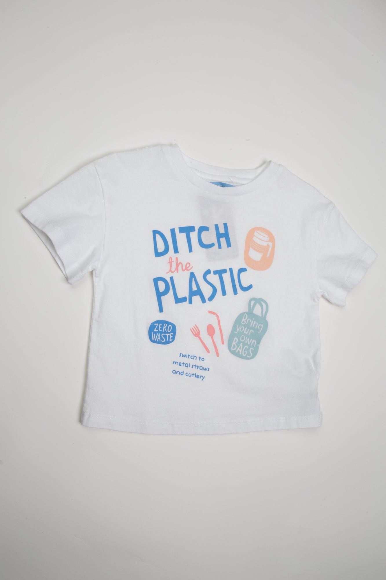 جينجرسنابس تيشيرت مطبوع بناتي أبيض