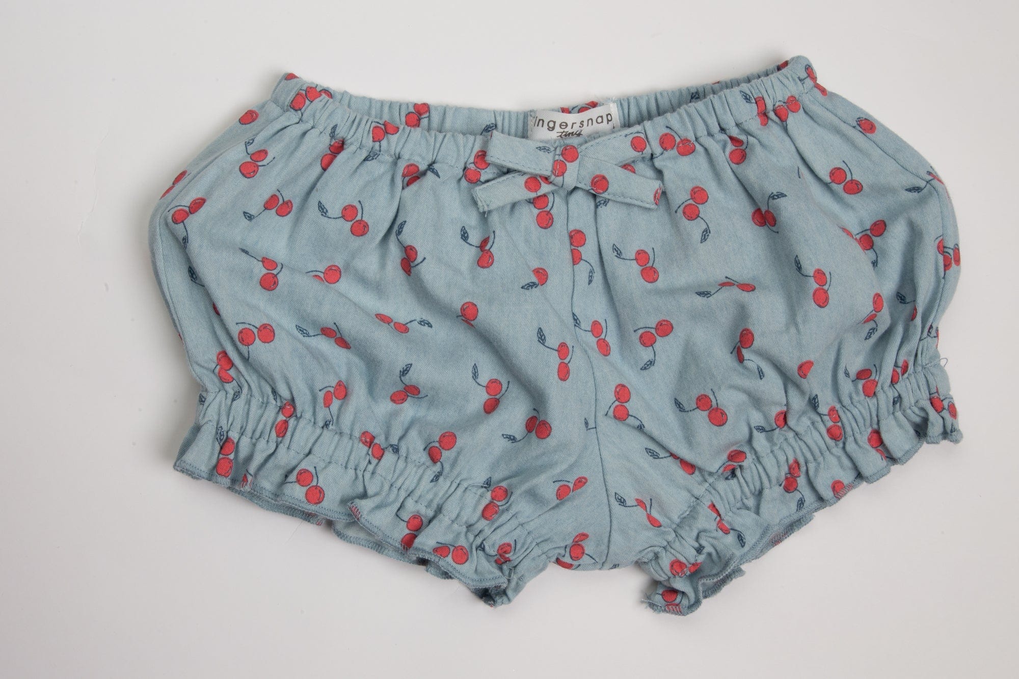 جينجرسنابس شورت بيبي بنات بنمط الكرز أزرق