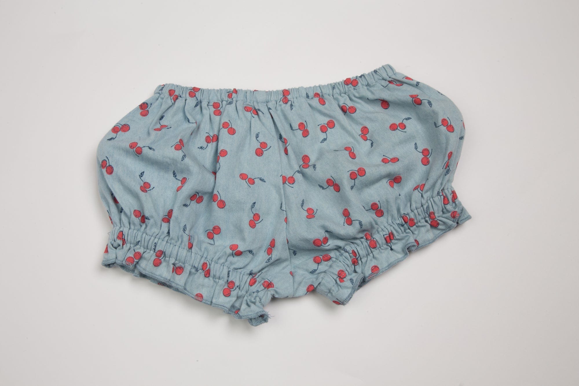 جينجرسنابس شورت بيبي بنات بنمط الكرز أزرق