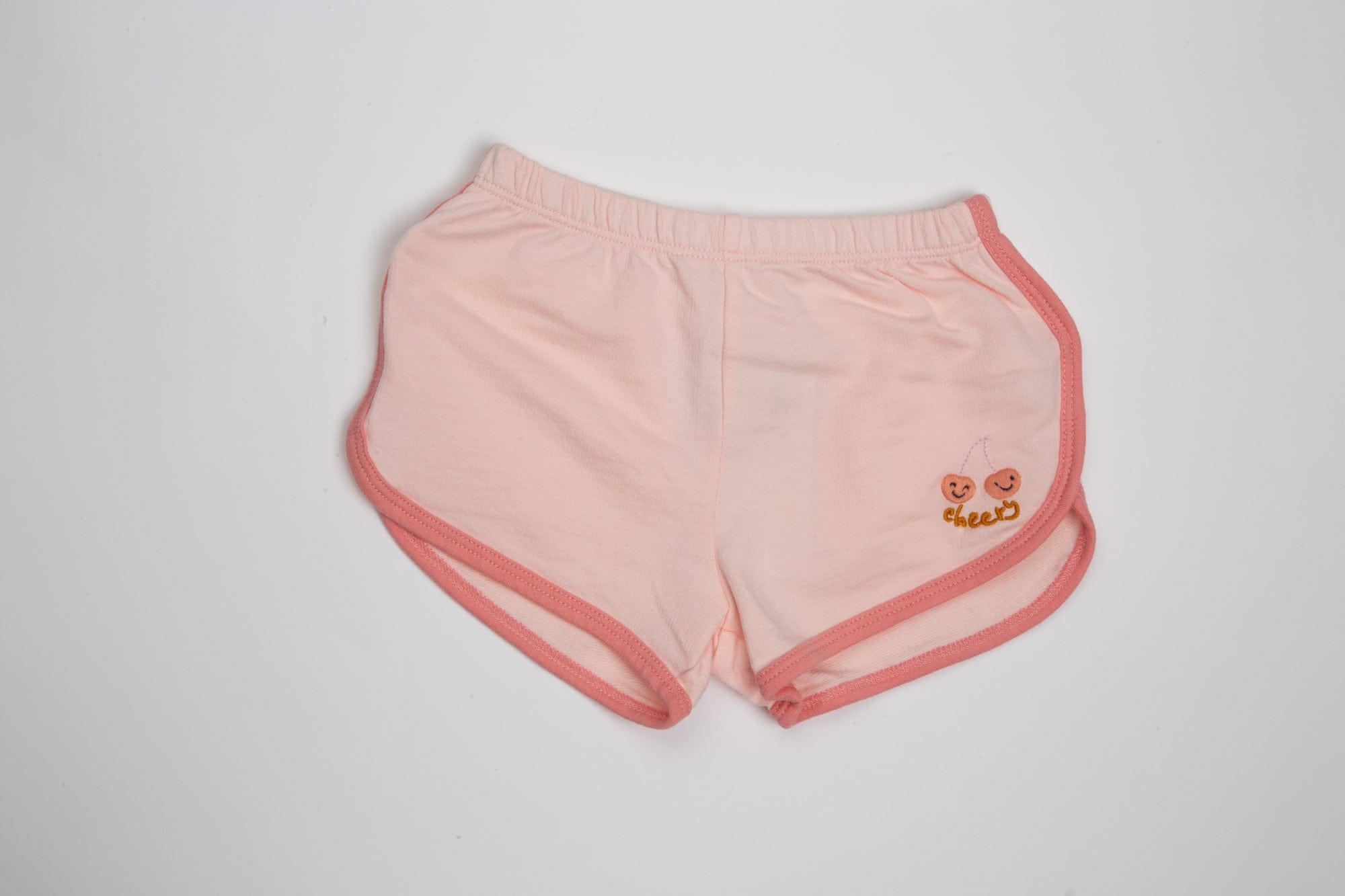 جينجرسنابس شورت بيبي بنات بتطريز كرز أحمر بنفسجي