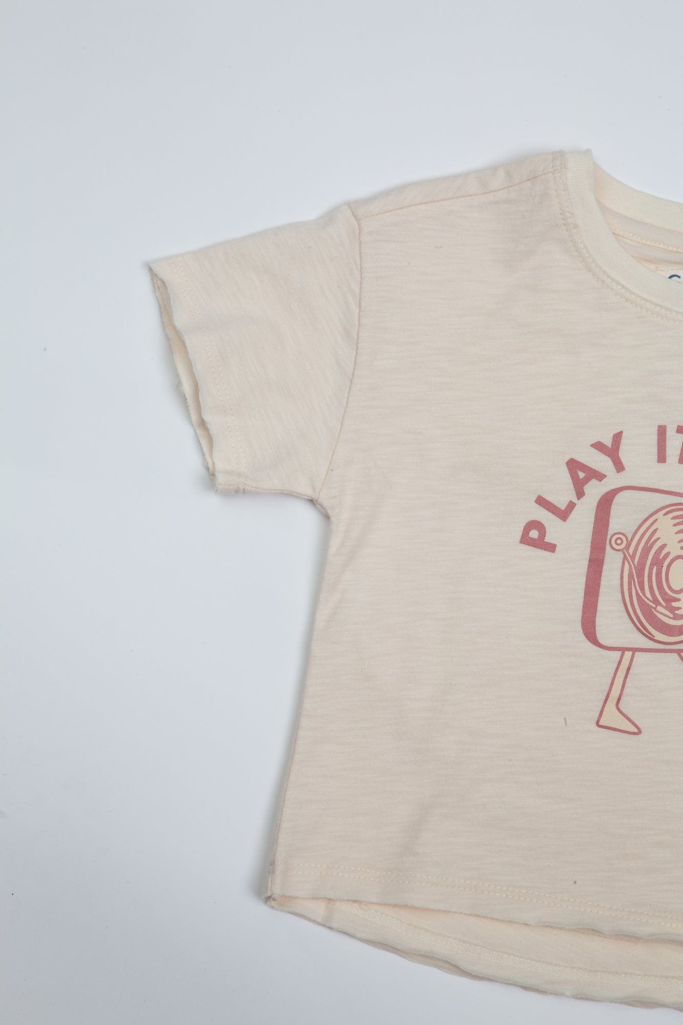 جينجرسنابس تي شيرت أولاد رضع بطبعة راديو البيج