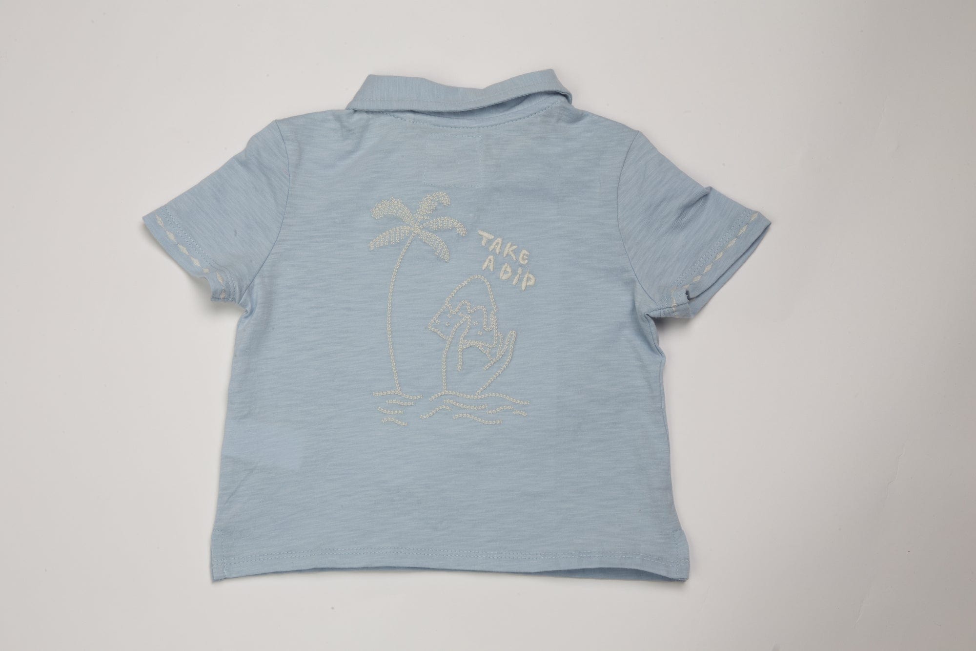 جينجرسنابس تي شيرت رضع ولادي بجيب مطرز أزرق
