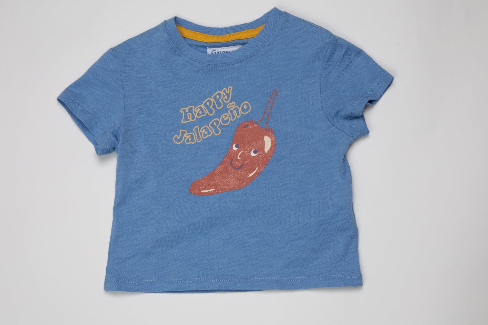 جينجرسنابس تي شيرت ولادي بنقشة طعام أحمر غامق