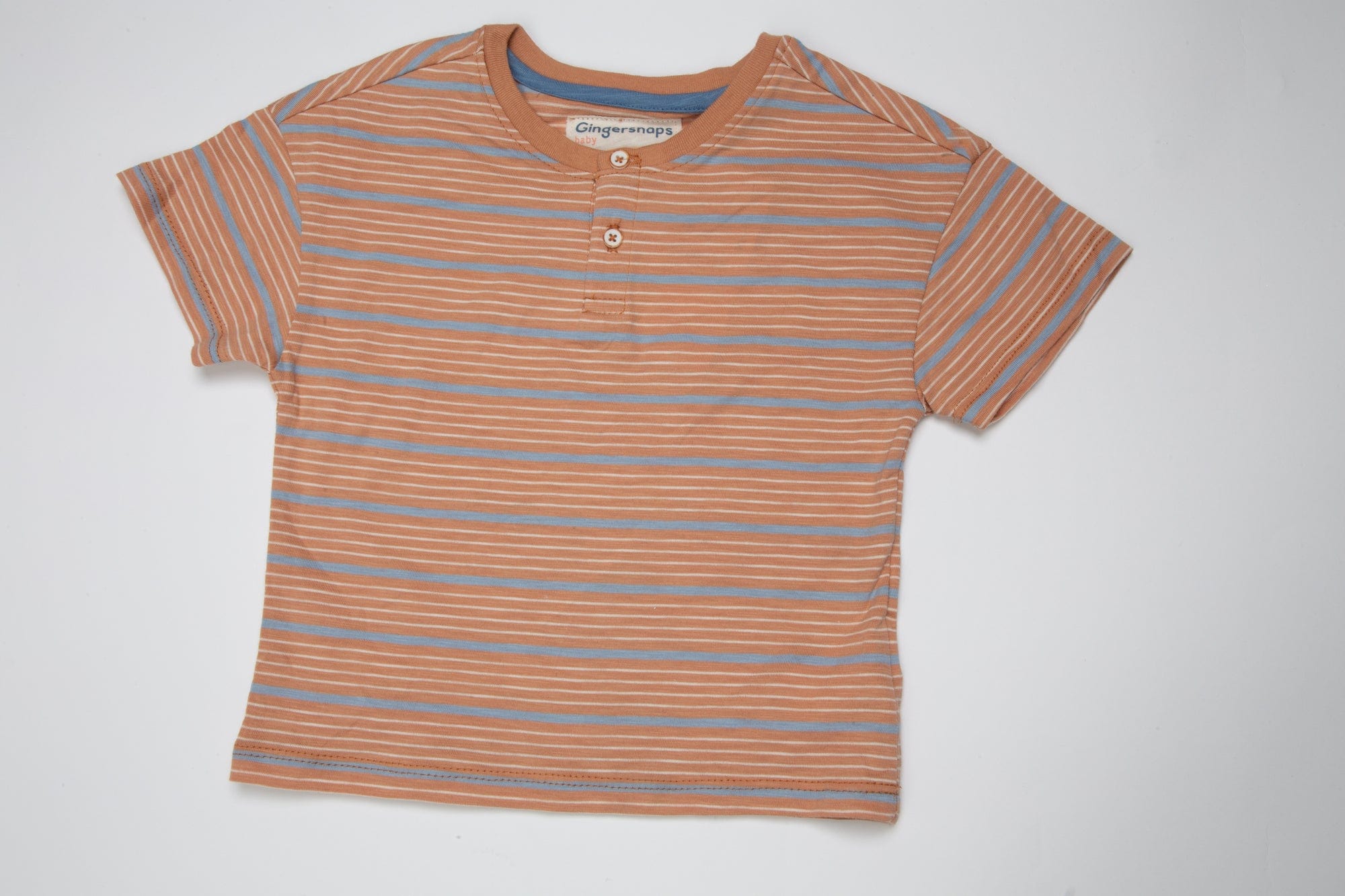 جينجرسنابس تي شيرت ولادي رضع بأزرار أمامية مخطط متعدد الألوان