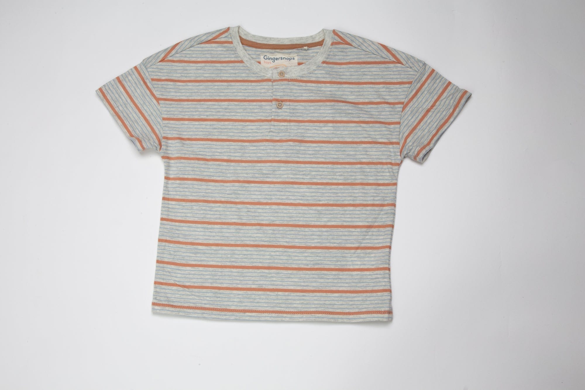 جينجرسنابس تي شيرت ولادي مخطط بالعرض متعدد الألوان