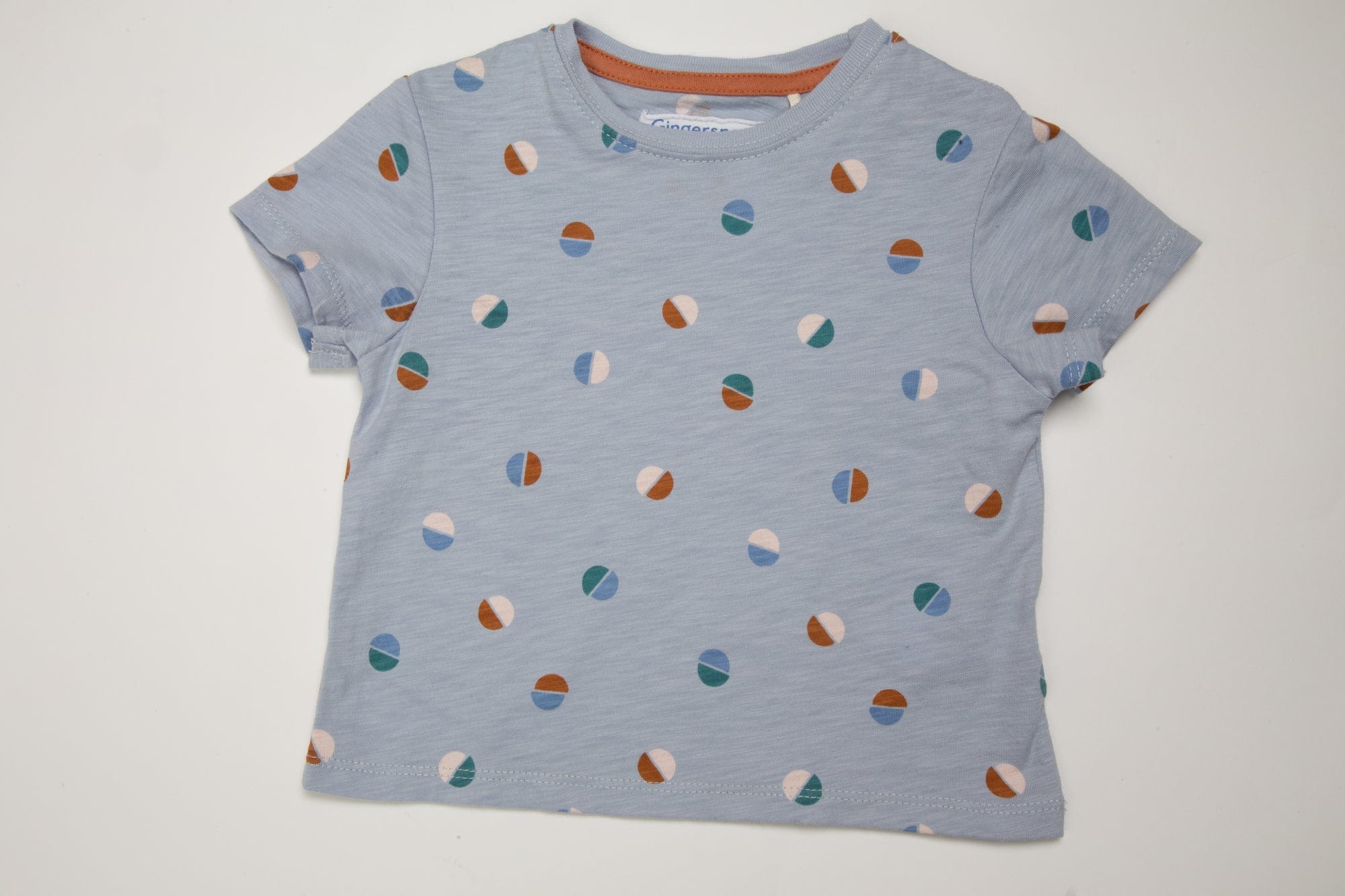 جينجرسنابس تي شيرت ولادي كرات نص كم أوف وايت