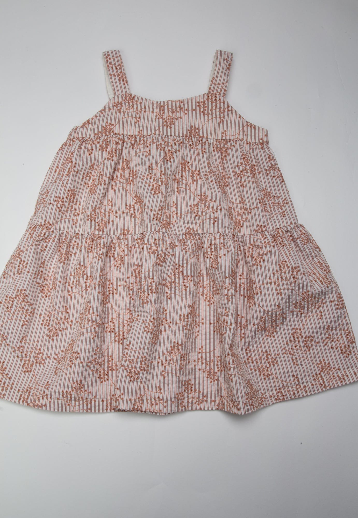 جينجرسنابس فستان مشجر حمالات واسع بناتي بني