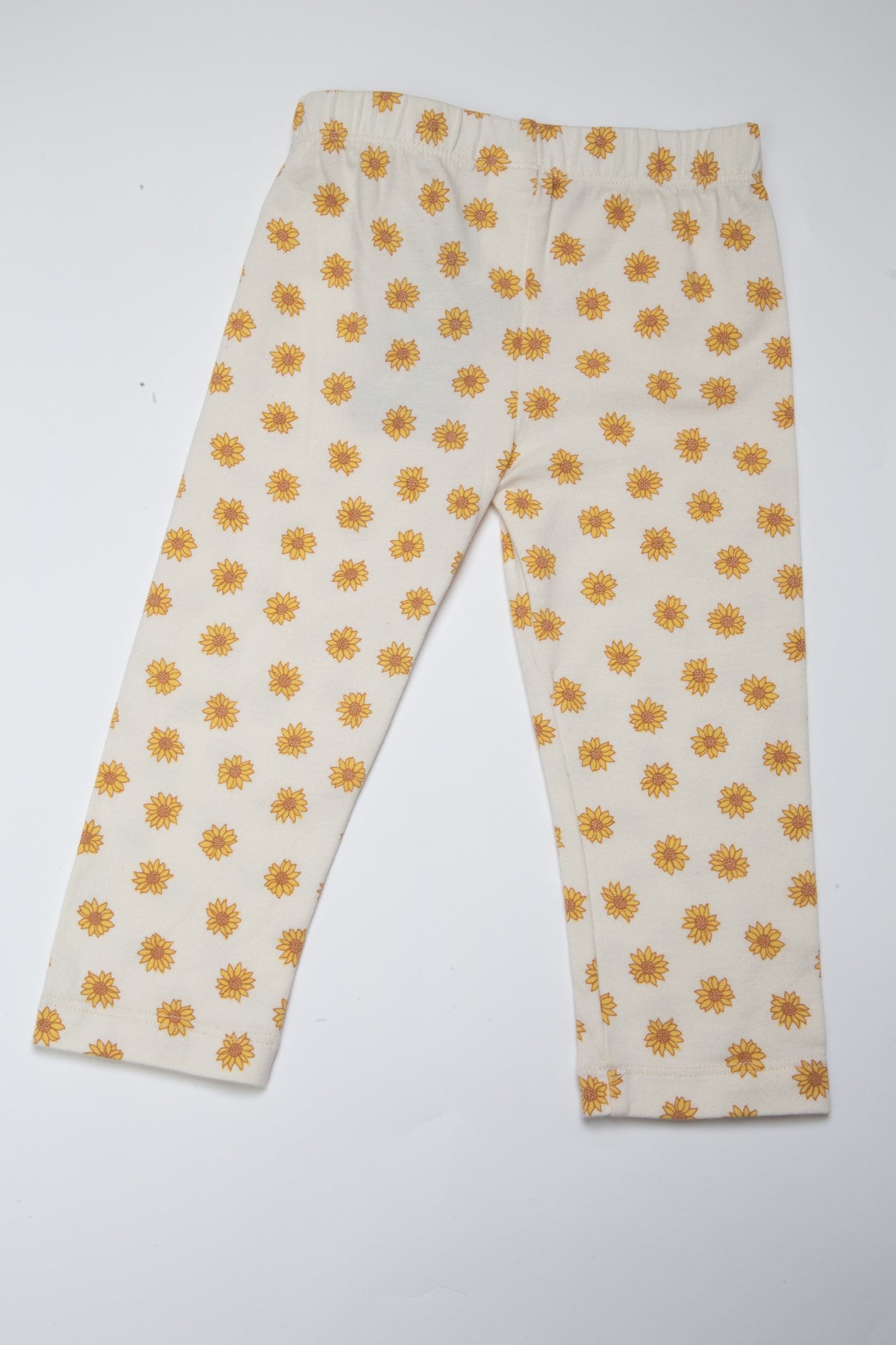 جينجرسنابس بنطلون ليقنز رضع بناتي بنمط عباد الشمس أبيض