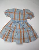 جينجرسنابس فستان مربعات مخصر برباط نص كم بف بناتي متعدد الألوان