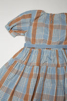 جينجرسنابس فستان مربعات مخصر برباط نص كم بف بناتي متعدد الألوان