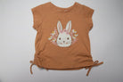 جينجرسنابس تي شيرت بيبي بنات مزين بطبعة أرنب بني