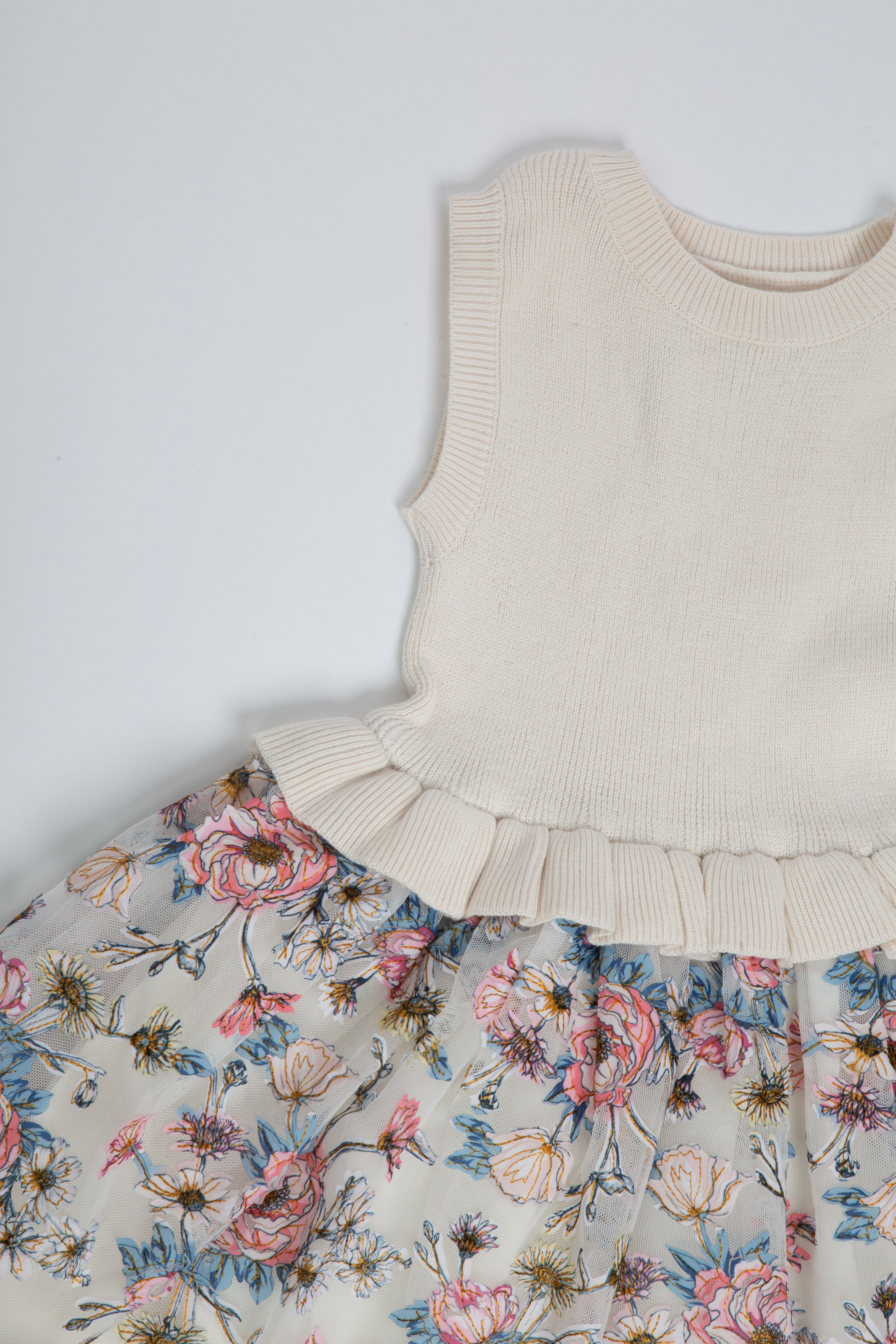 جينجرسنابس فستان بناتي مورد نص كم منفوخ متعدد الألوان