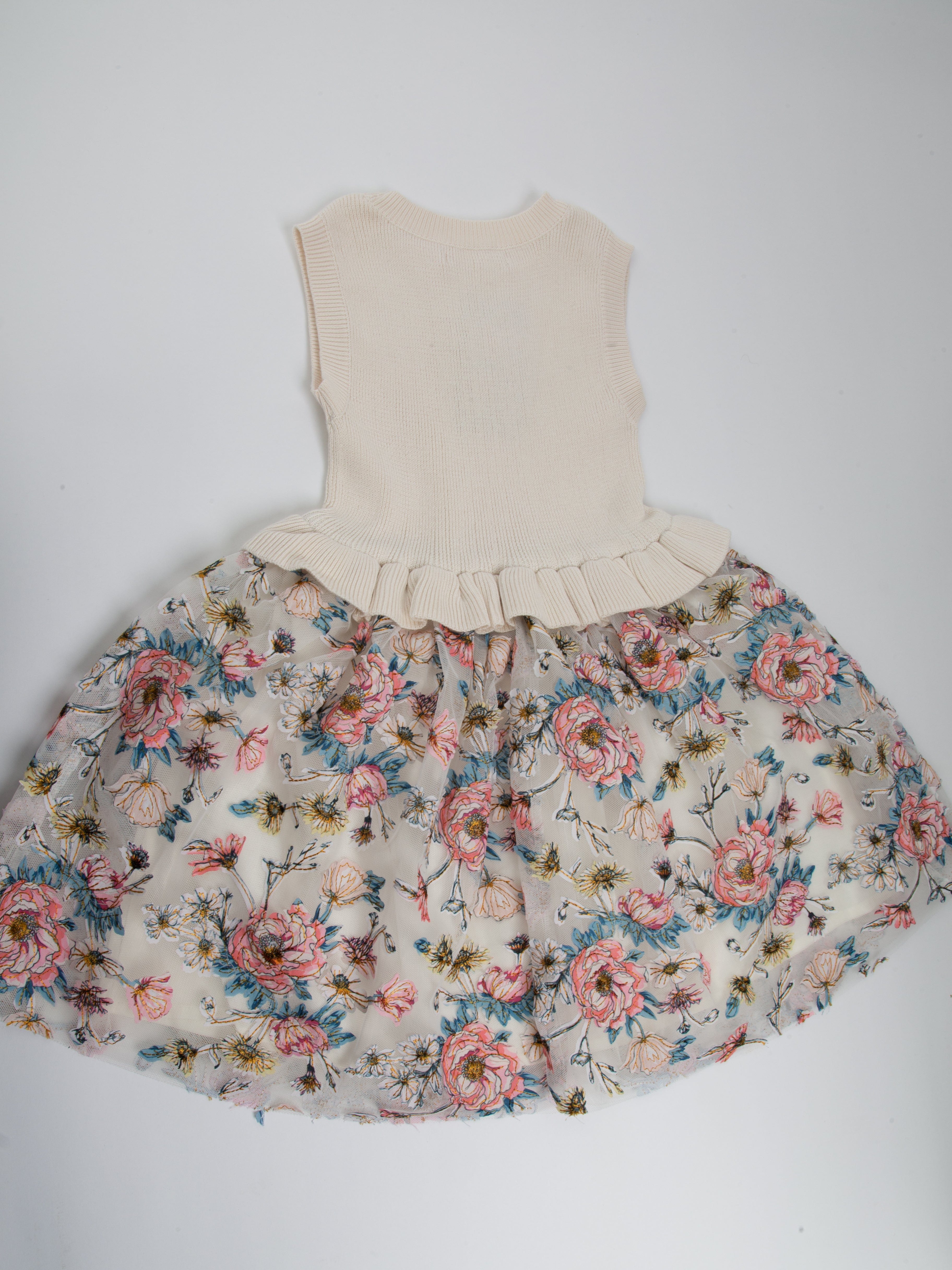 جينجرسنابس فستان بناتي مورد نص كم منفوخ متعدد الألوان