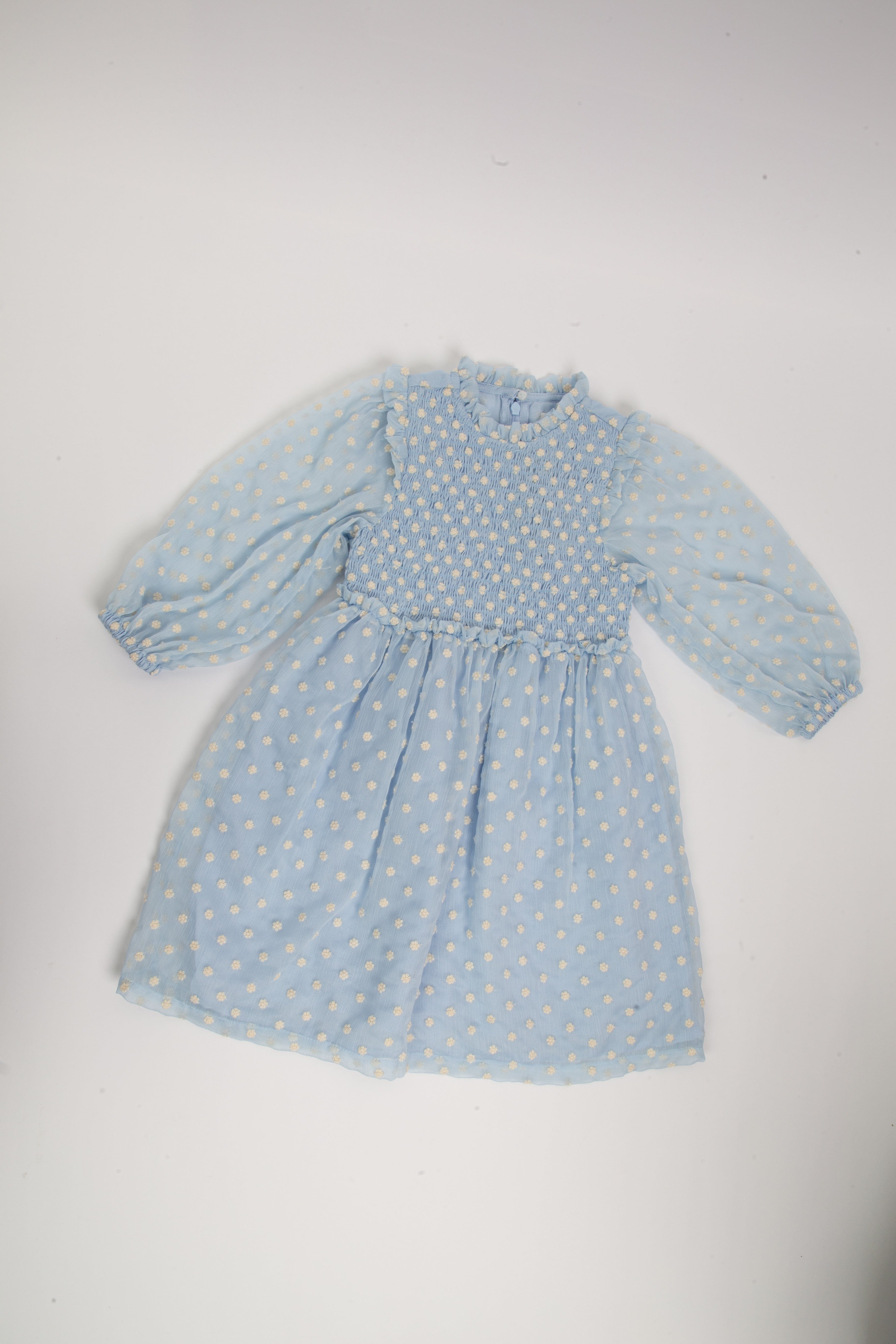 جينجرسنابس فستان بناتي كلوش من أسفل مورد أزرق