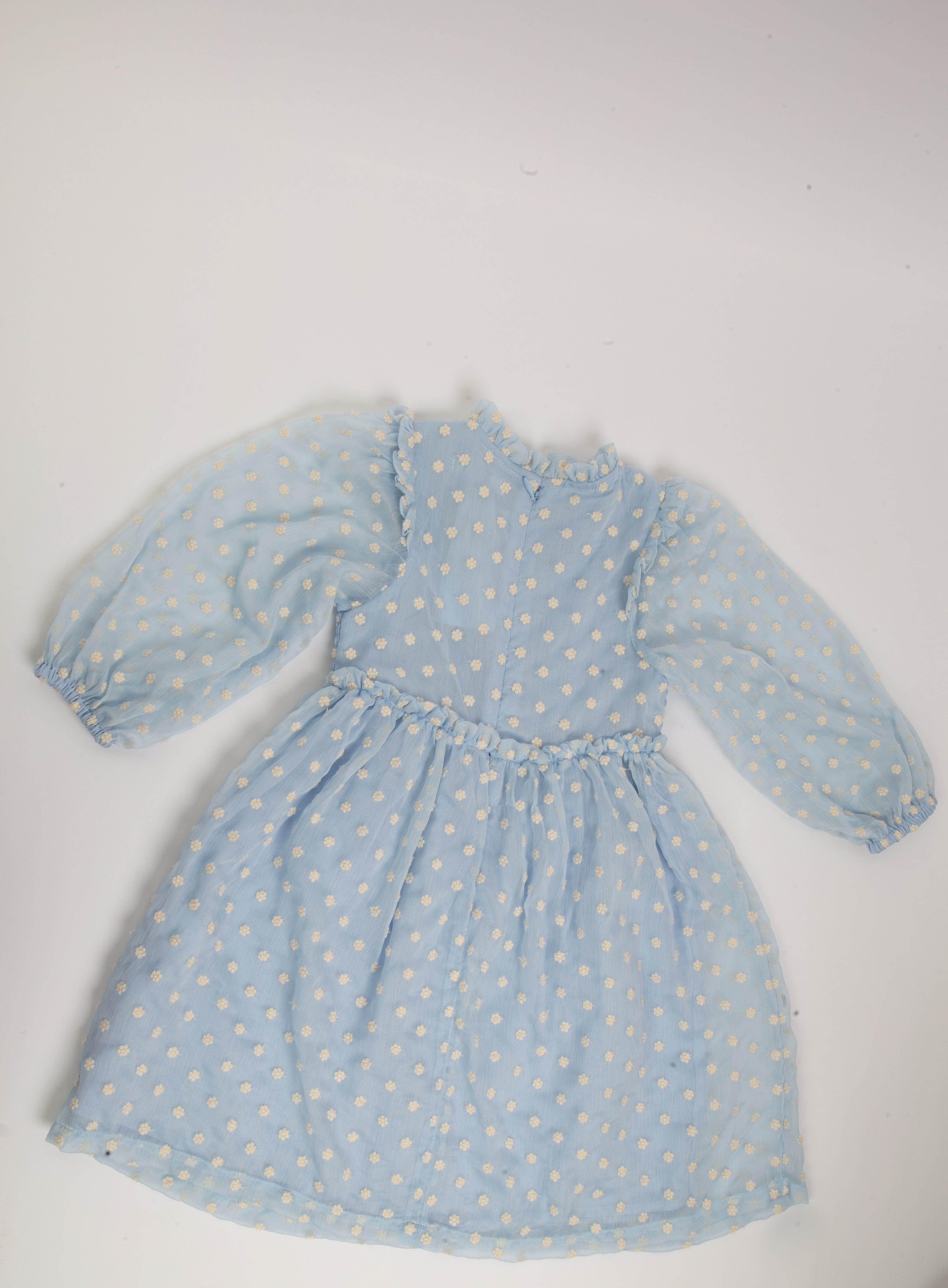 جينجرسنابس فستان بناتي كلوش من أسفل مورد أزرق