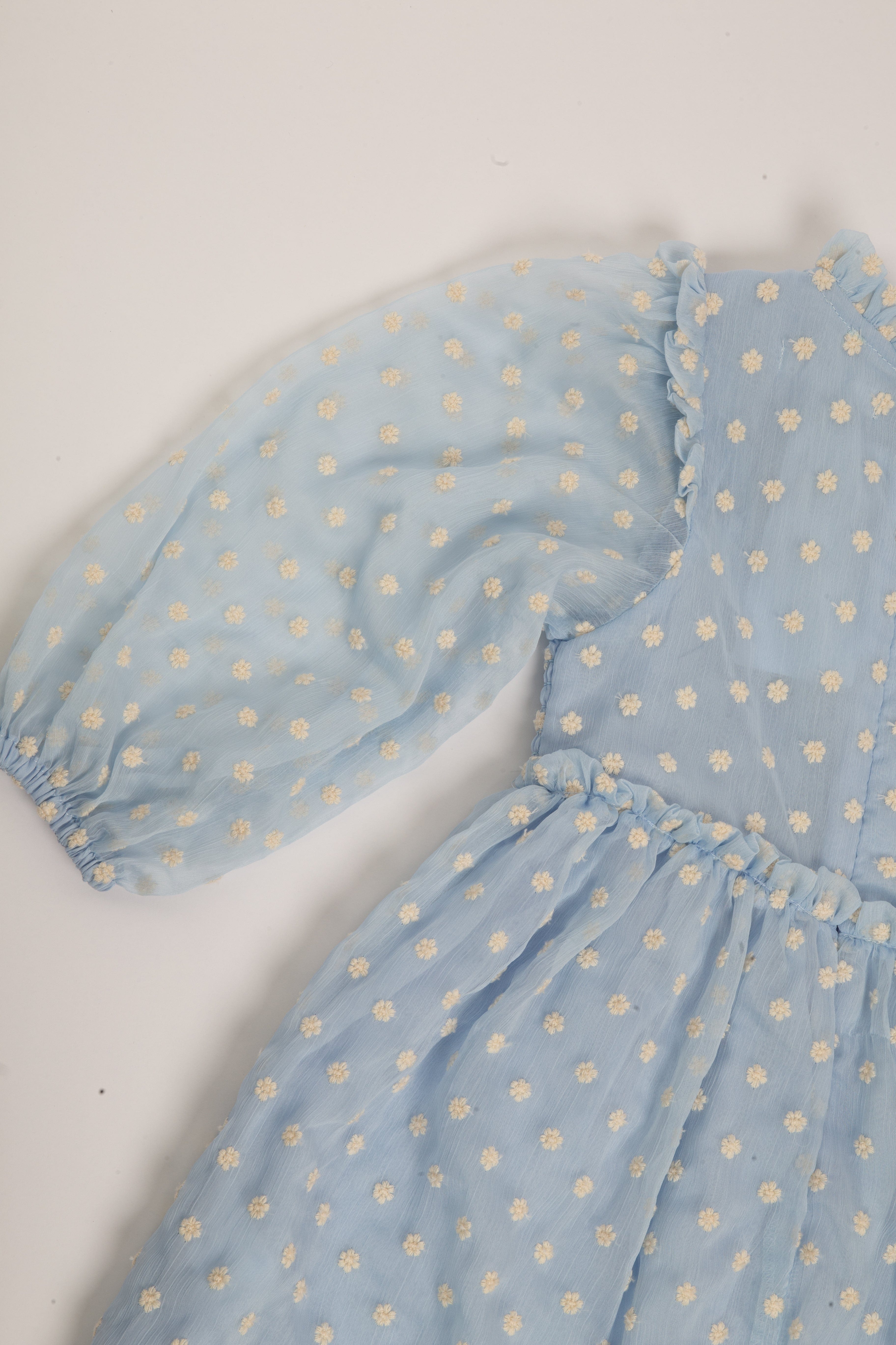 جينجرسنابس فستان بناتي كلوش من أسفل مورد أزرق