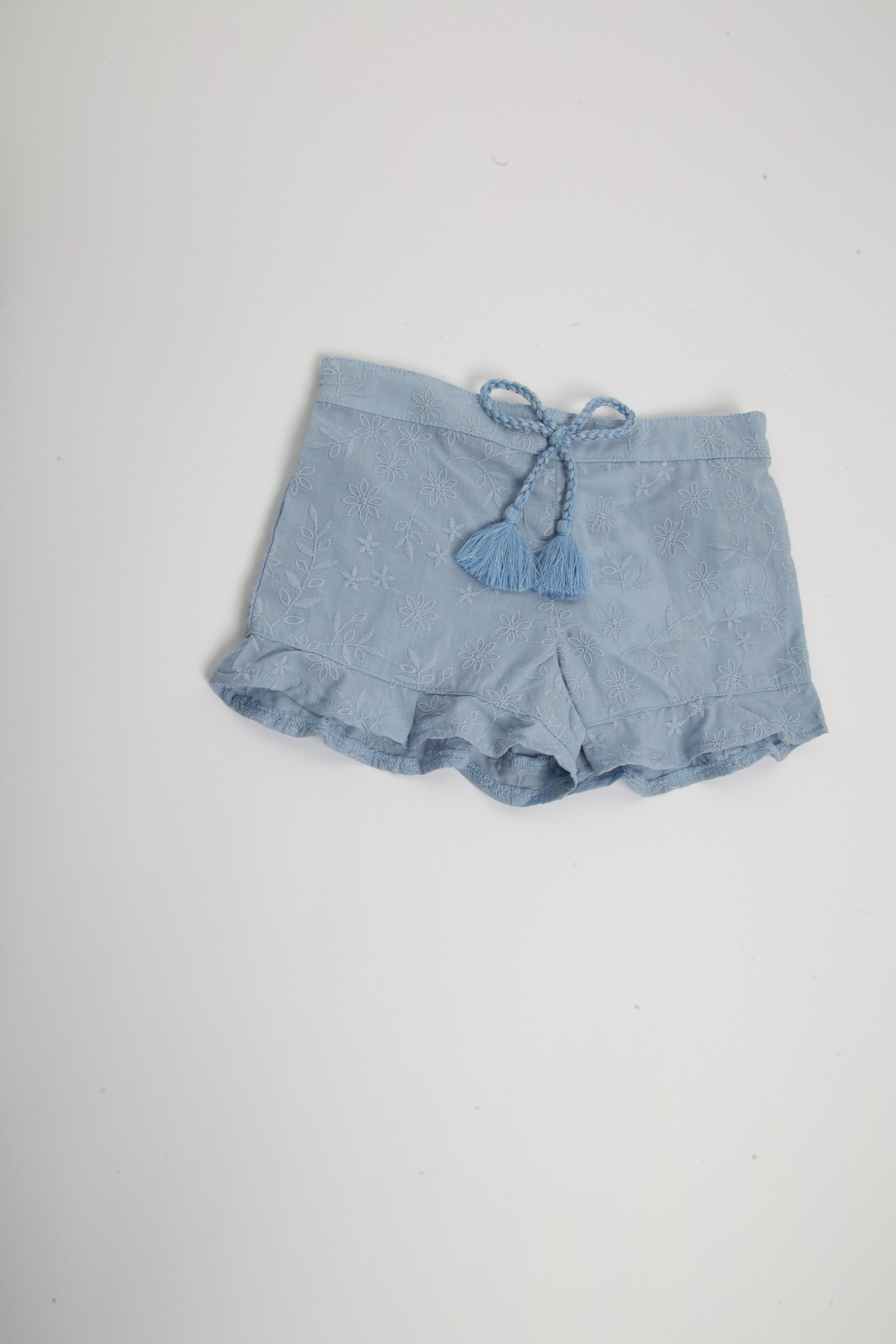 جينجرسنابس شورت بناتي خروج مزين بكرانيش أزرق