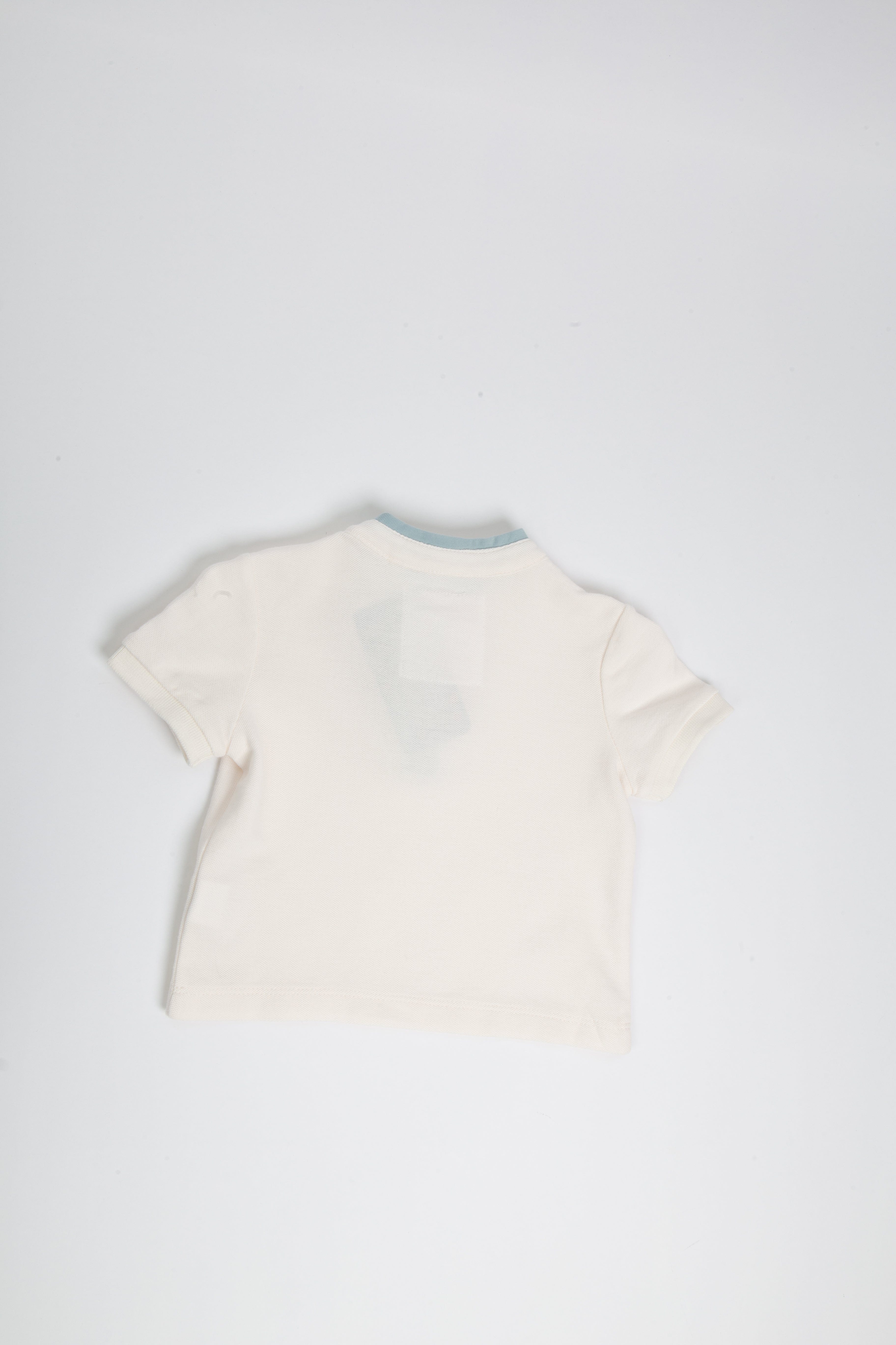 جينجرسنابس تي شيرت بولو ولادي بأزرار أمامية نص كم أبيض