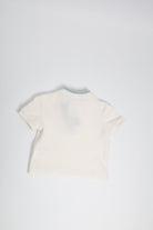 جينجرسنابس تي شيرت بولو ولادي بأزرار أمامية نص كم أبيض