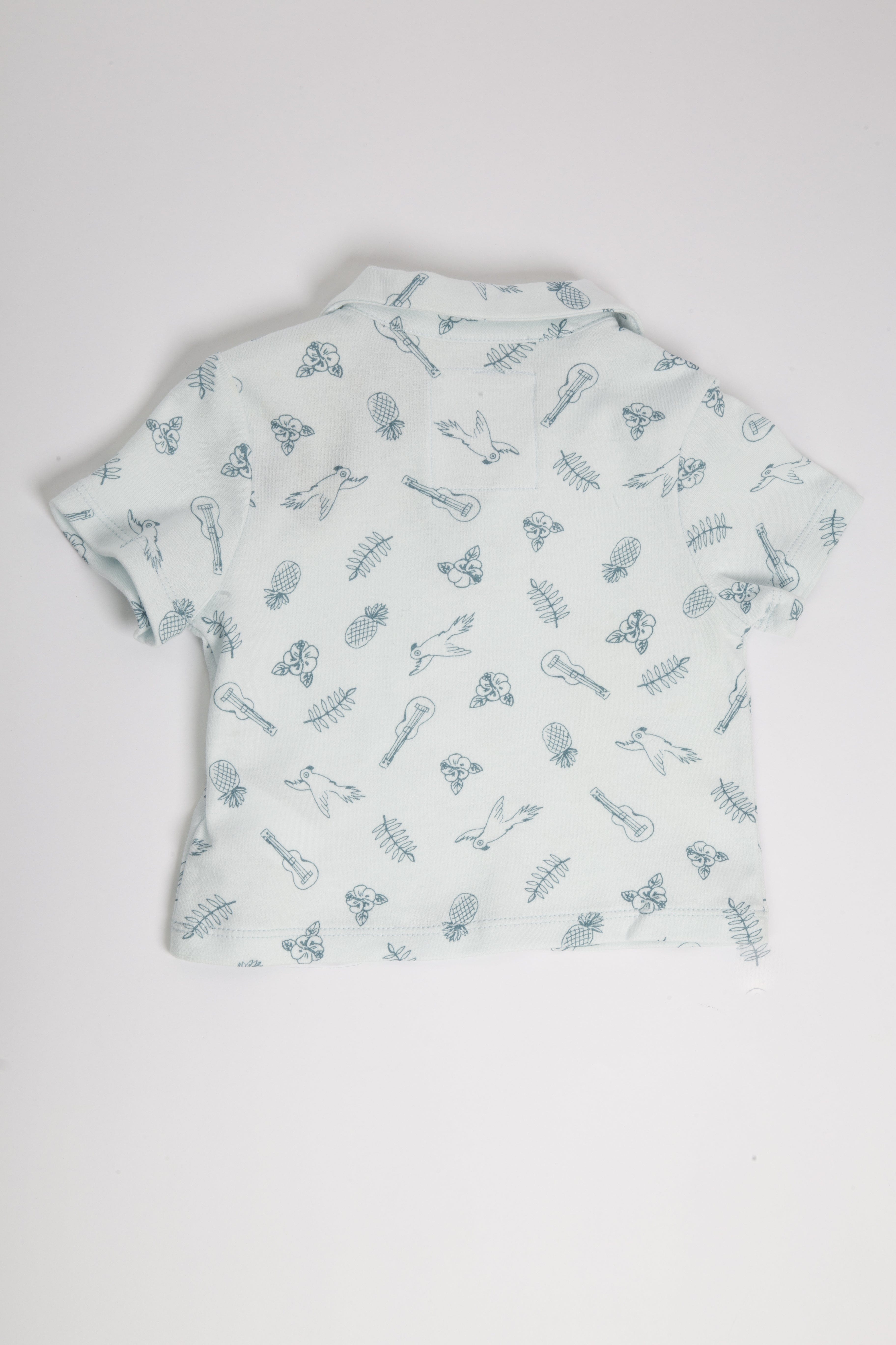 جينجرسنابس تيشيررت بولو أولادي نص كم بنقشات أزرق