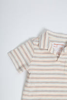 جينجرسنابس تي شيرت بولو ولادي مخطط بالعرض بجيب أمامي متعدد الألوان