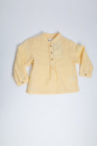جينجرسنابس قميص نص كم سادة بأزرار أمامية رضع أولادي أصفر