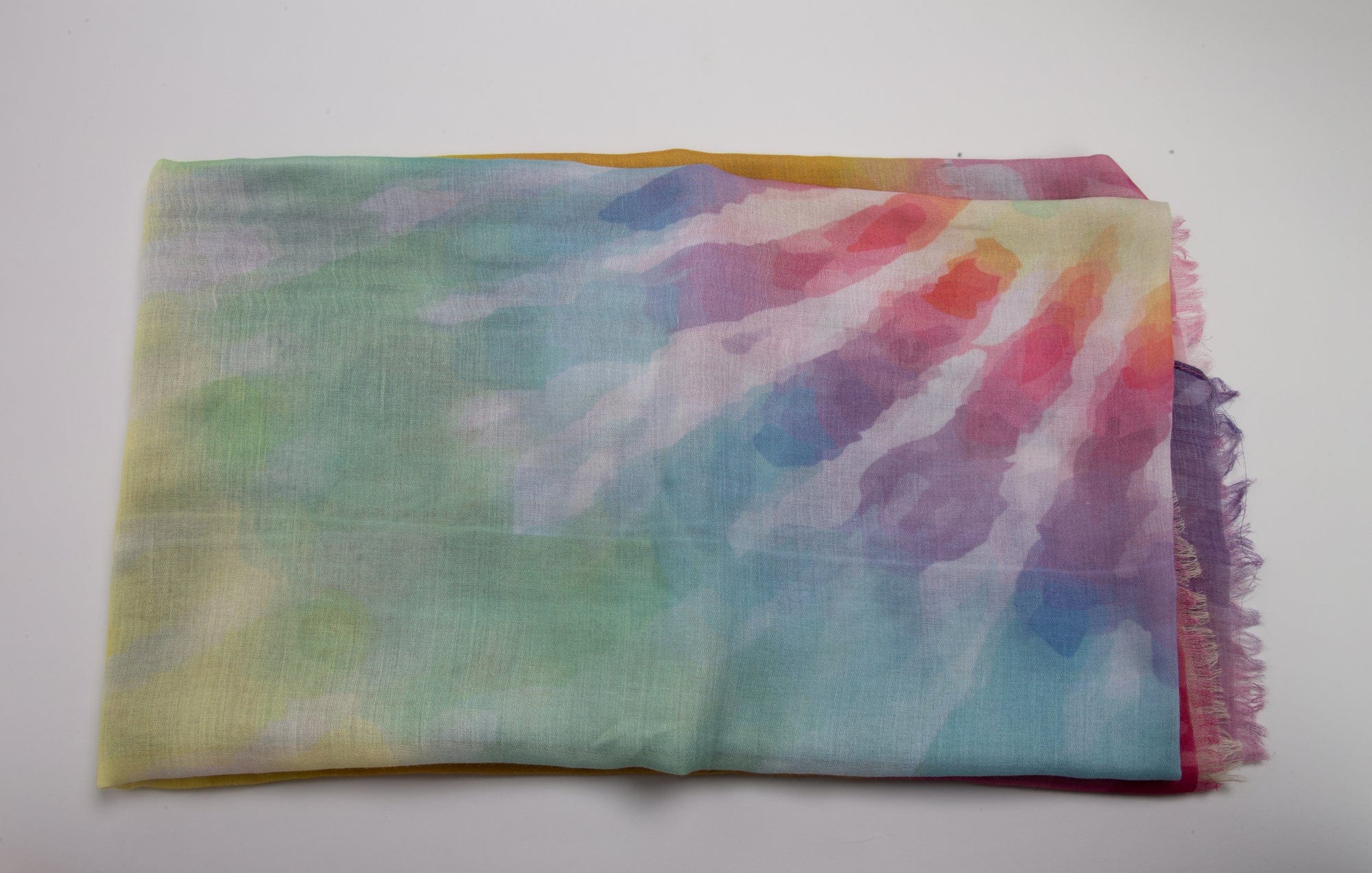 داليدرس سكارف ملون بألوان متداخلة متعدد الألوان